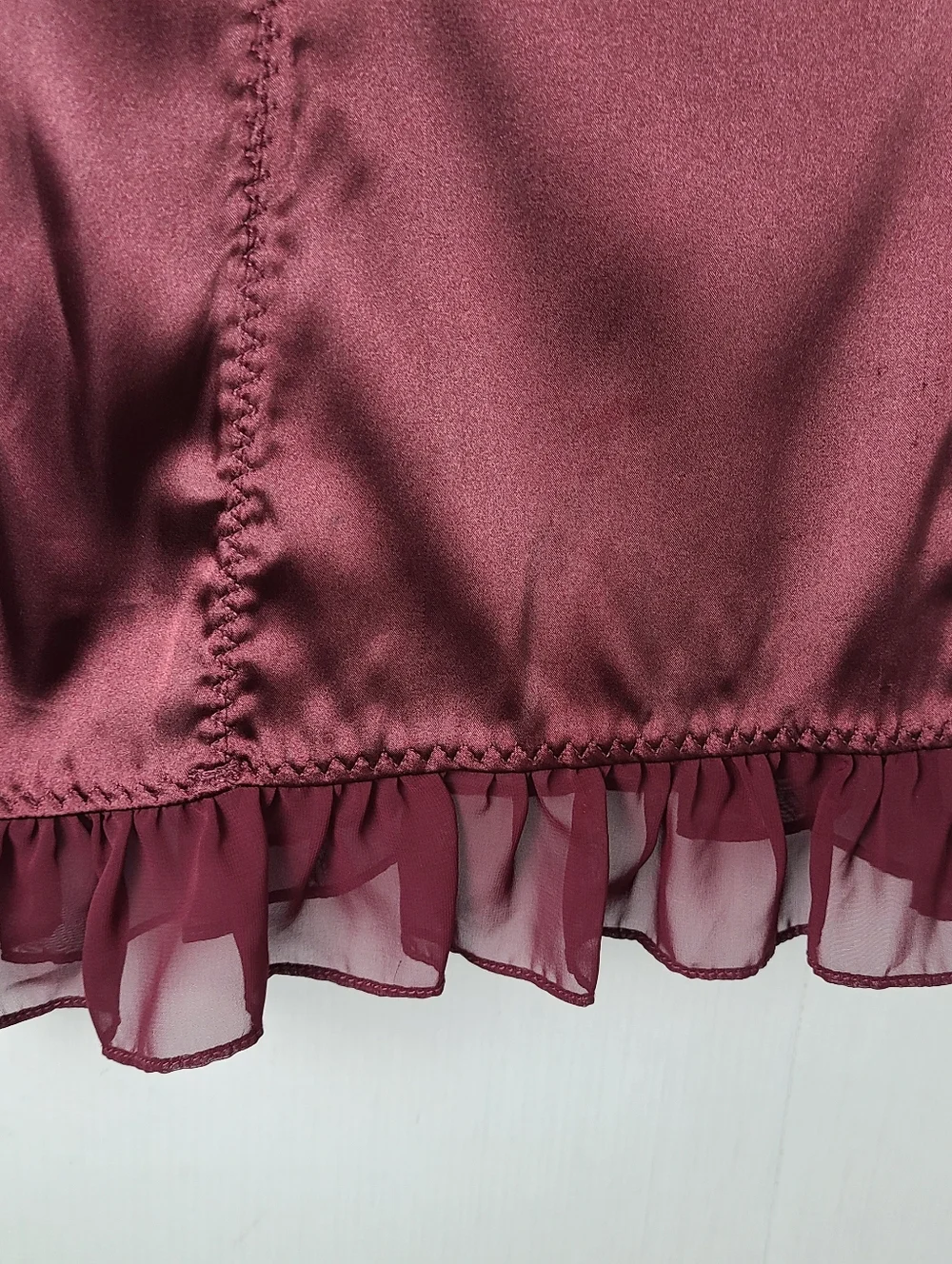 Victoria's Secret Sexy Little Things Burgundy Satin Whimsigoth Y2K Corset